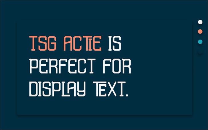 TSG Actie font插图2 TSG Actie font插图2