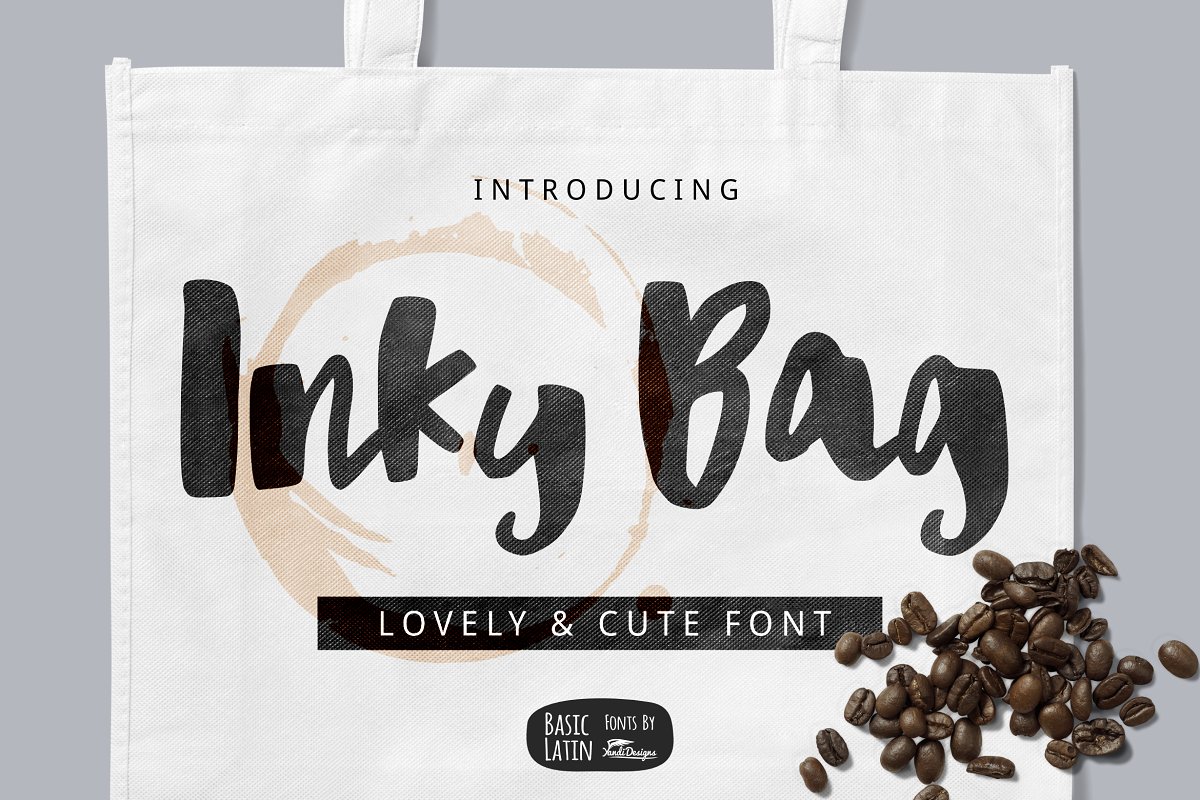 Inky Bag Brush Font插图