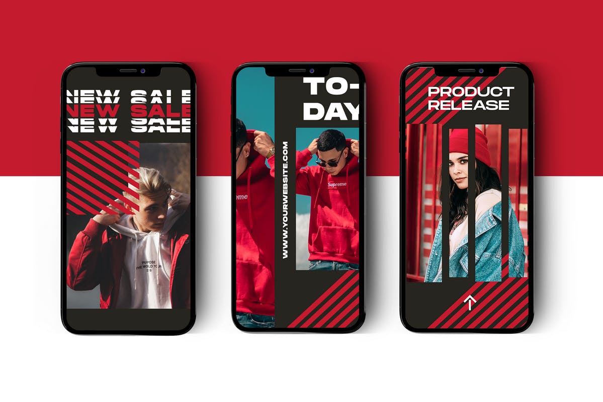 女士服饰促销活动Instagram社交平台推广素材 Instagram Story Template插图(2)