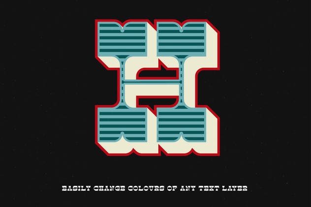 复古凸版印刷衬线字体 Circus Freak Font插图(4)