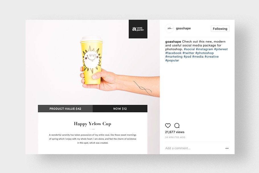 时尚风格社交媒体贴图PSD模板素材库精选 Stylish Social Media Pack插图(23)