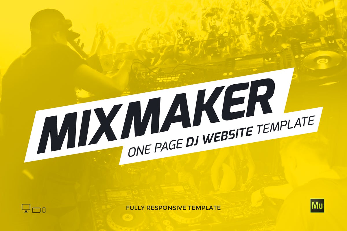 DJ/音乐主题网站Muse模板素材库精选 MixMaker – DJ / Producer Website Template插图