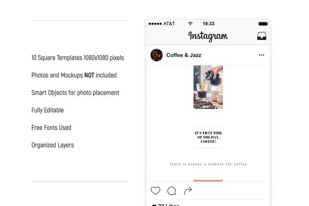 咖啡品牌社交媒体自媒体广告设计素材 Coffee House – Social Media Template插图(3)