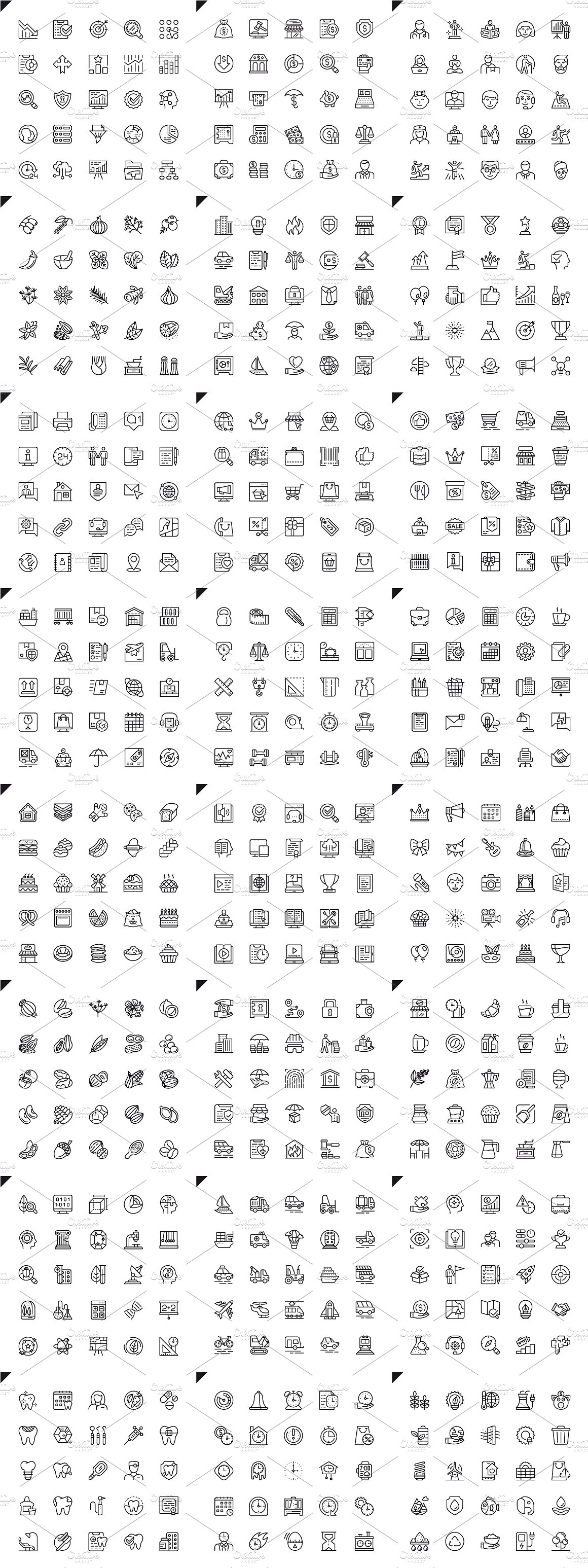 矢量线条图标素材包 Vector Line Icons插图(1)