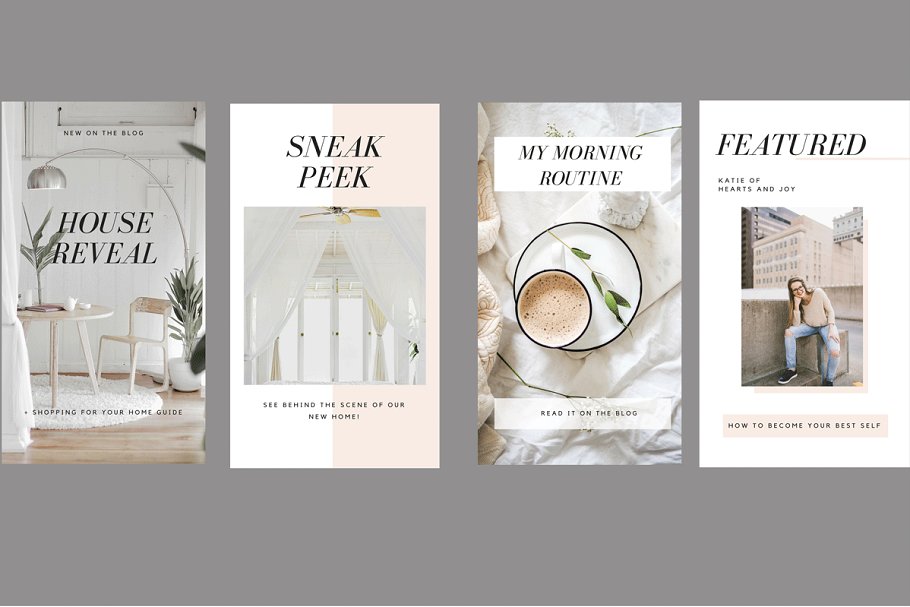 创意生活场景INS博客故事贴图模板素材库精选 CANVA Insta Stories Templates Vol.1插图(4)