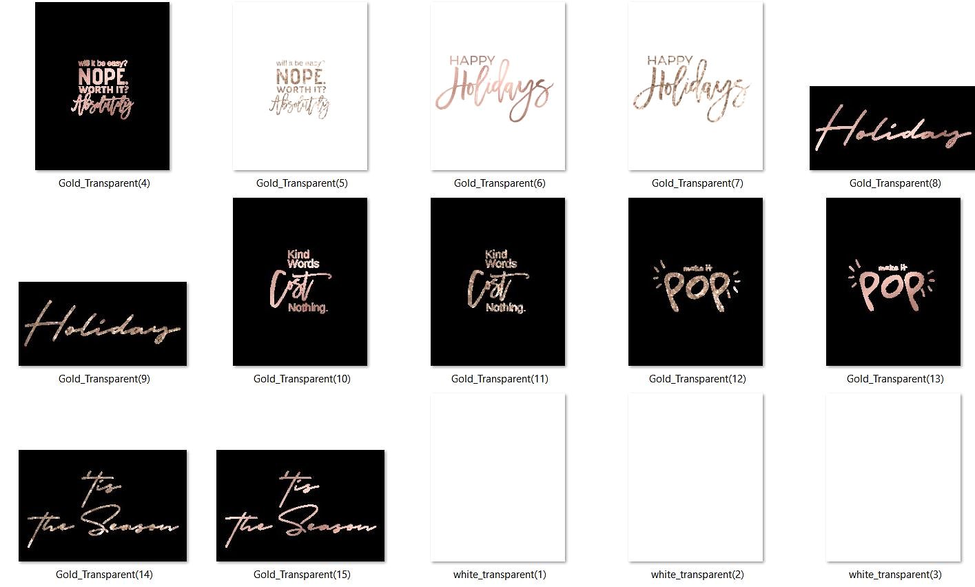 社交媒体引语祝福语金色文本模板素材库精选 Social Media Quotes (in GOLD)插图(2)