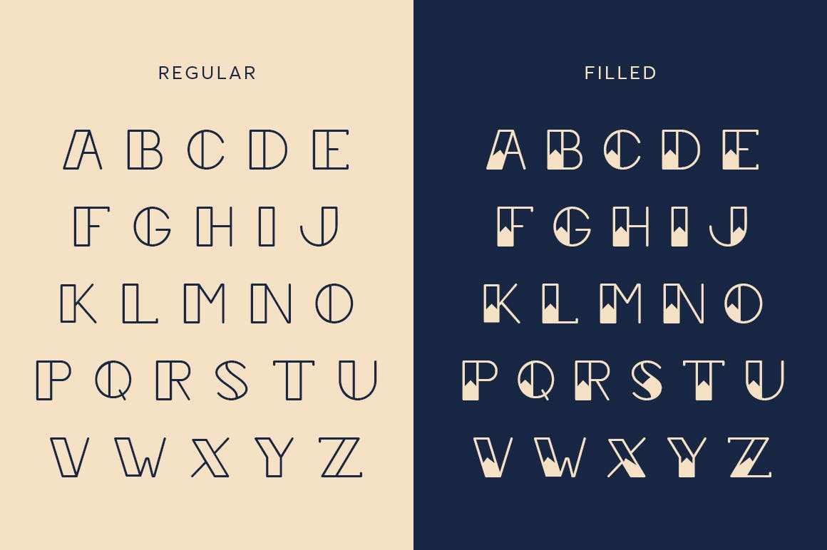 复古航海主题创意设计英文无衬线字体 Sailor Girl Font Duo插图(5)