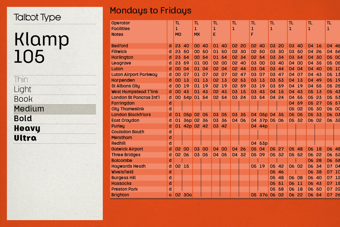 Klamp 105 Font Family插图4