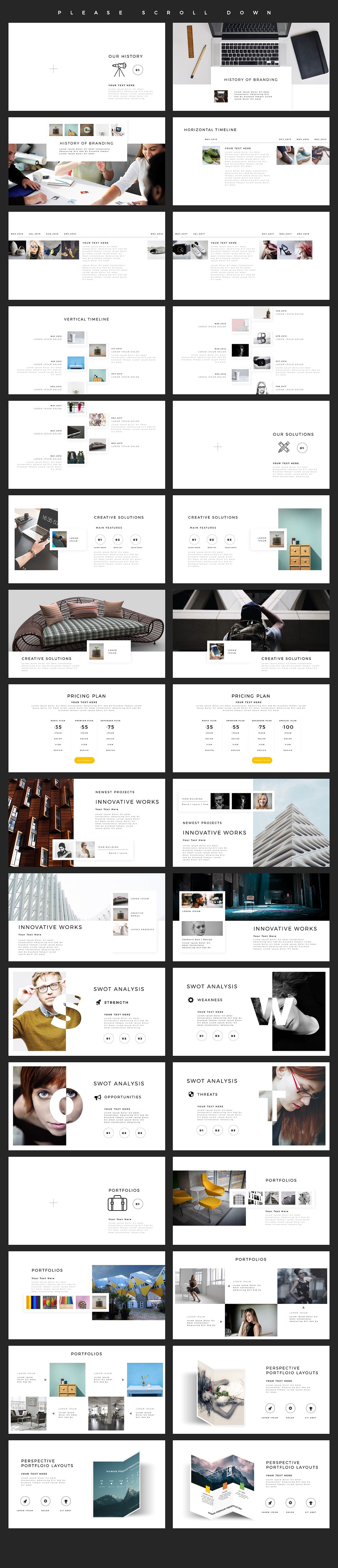 素材库下午茶：时尚杂志风的PPT模版下载[PPTX]插图(1)