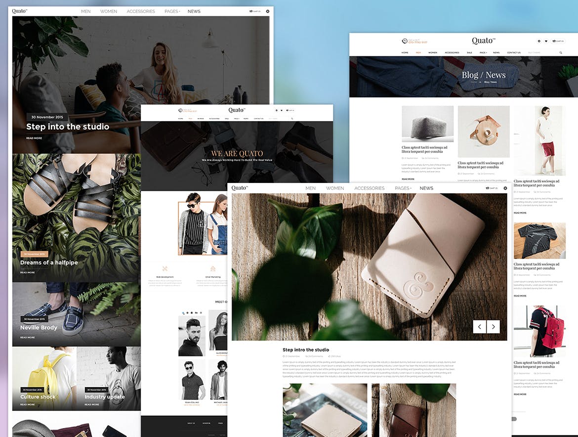 2019年设计趋势响应式HTML网上商城模板素材库精选 Quato | Multi Store Responsive HTML Template插图(4)