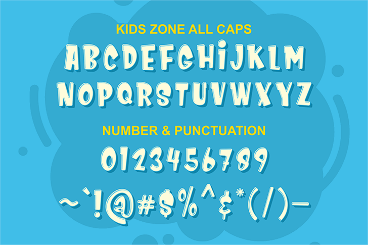 Kids Zone font插图4 Kids Zone font插图4