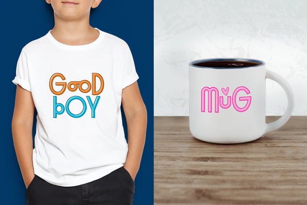 可爱俏皮风格分层无衬线英文字体 Hello Guys插图(1)