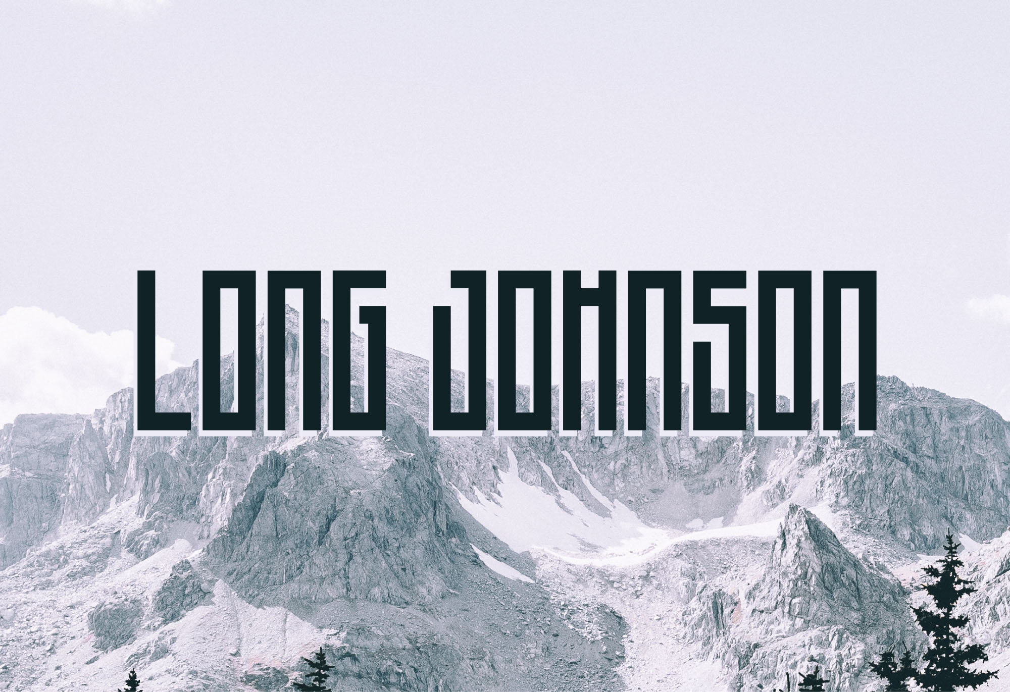 海报标题设计英文无衬线粗体字体 Long Johnson Font插图