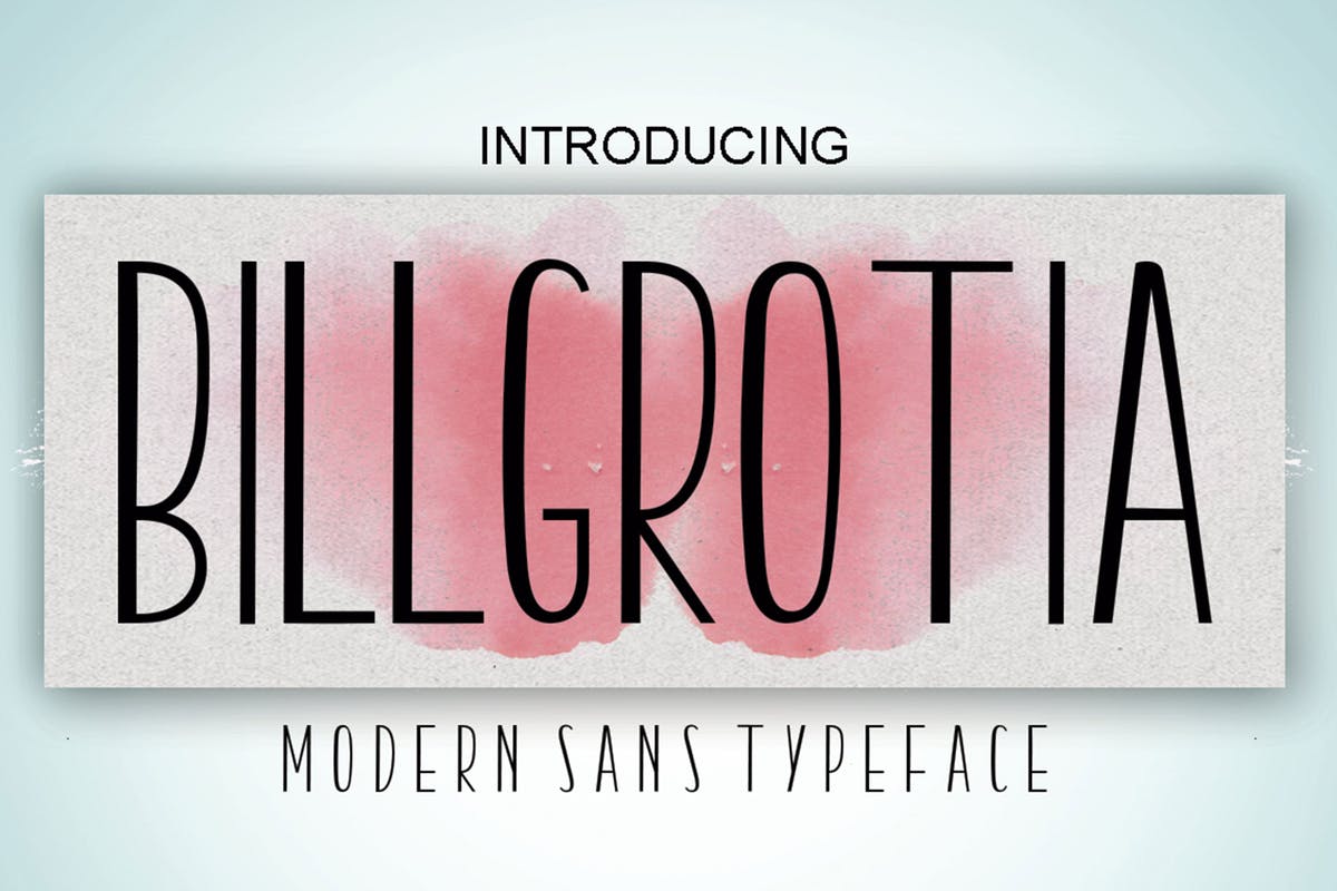 细长手写书法英文无衬线字体 Billgrotia插图