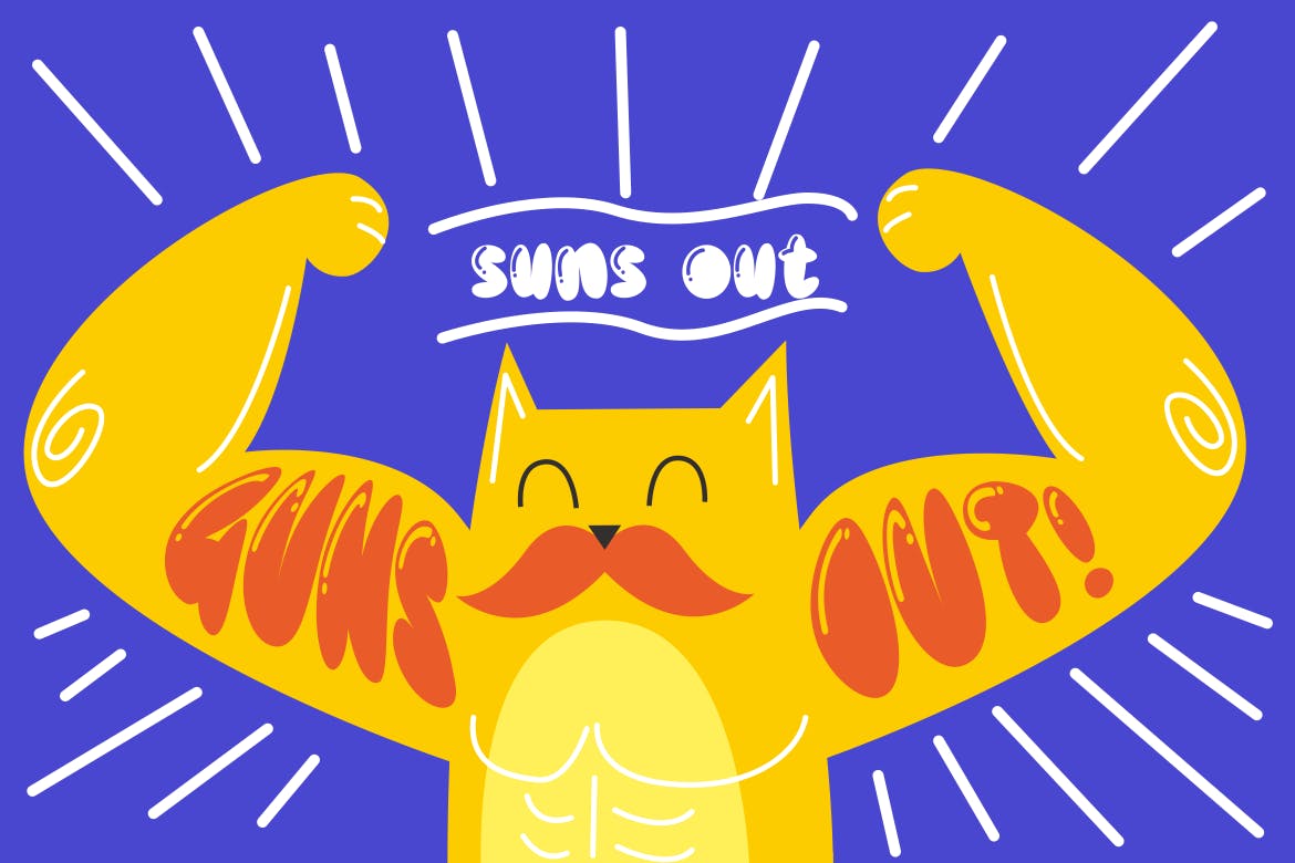 儿童主题设计绝配可爱风格英文胖体无衬线字体素材库精选 BABELGAMEE – Cute Chubby Children Font插图(1)