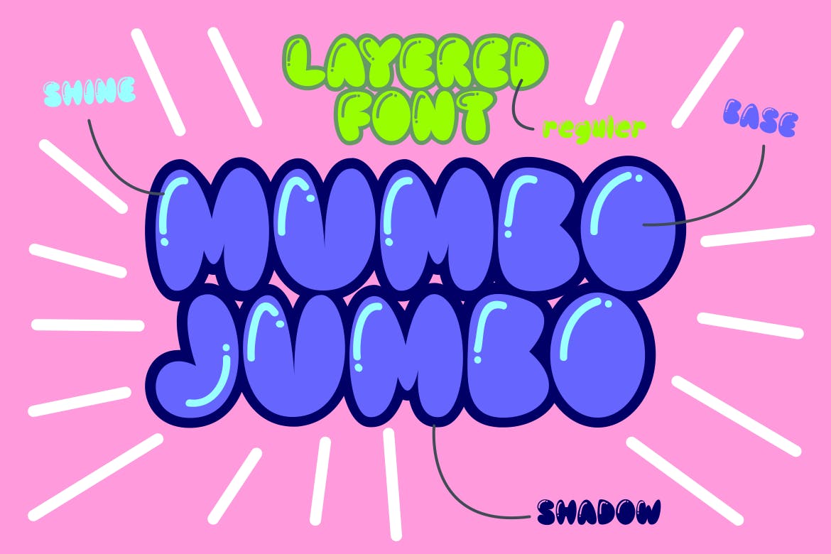 儿童主题设计绝配可爱风格英文胖体无衬线字体素材库精选 BABELGAMEE – Cute Chubby Children Font插图(4)