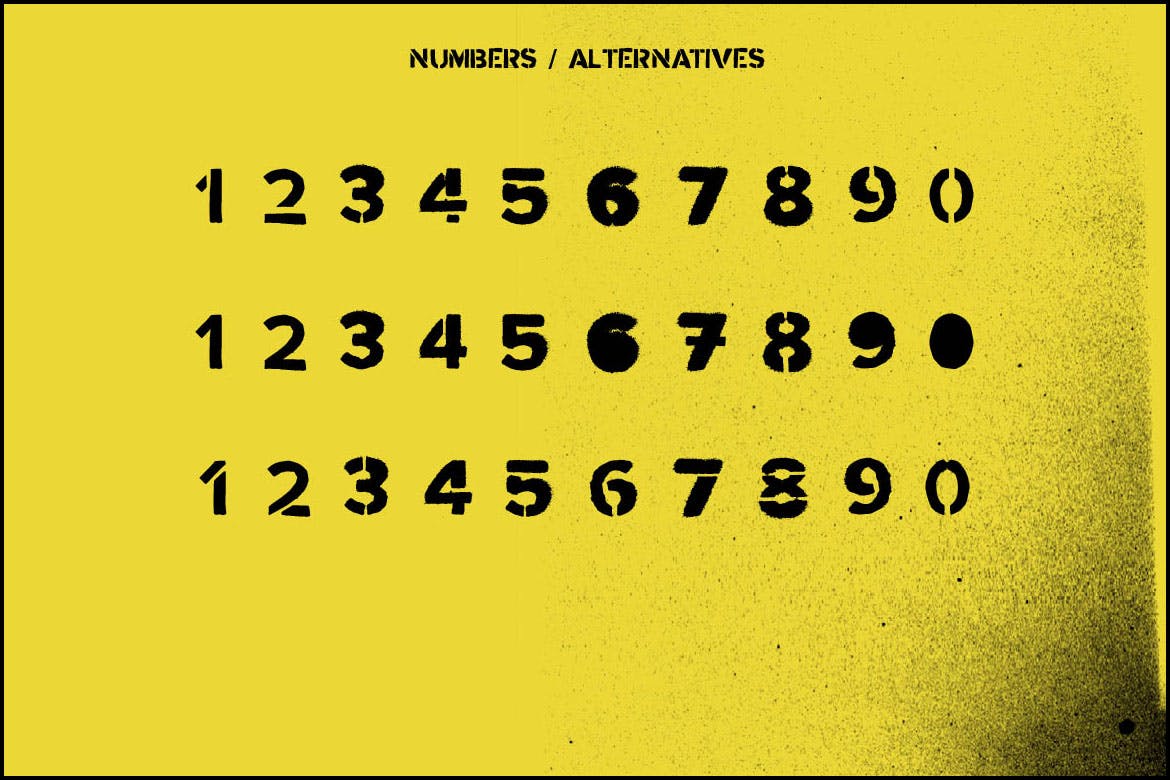 军事工业风格无衬线英文字体 Stencil font Mind the Gap插图(10)