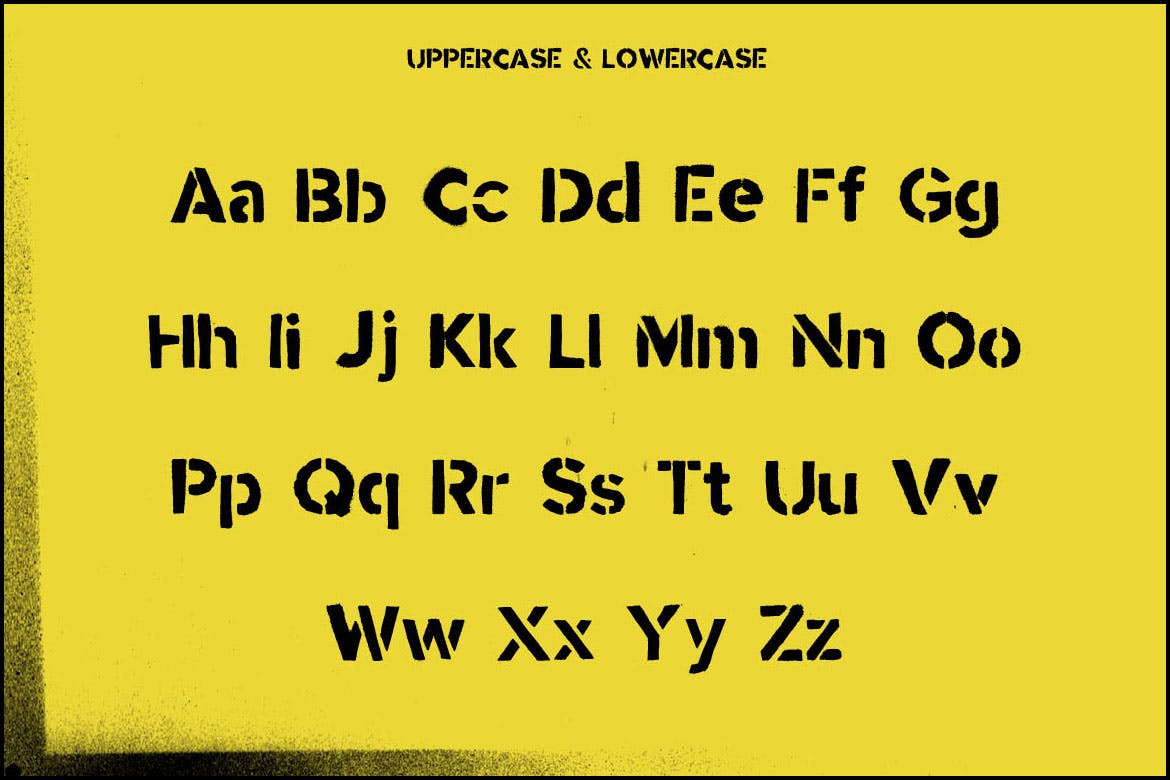 军事工业风格无衬线英文字体 Stencil font Mind the Gap插图(8)